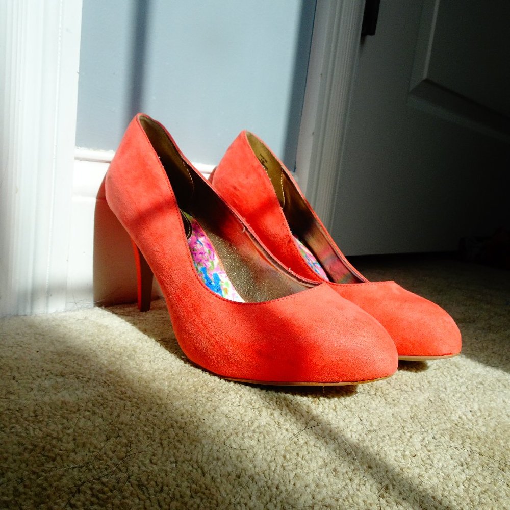 coral heels